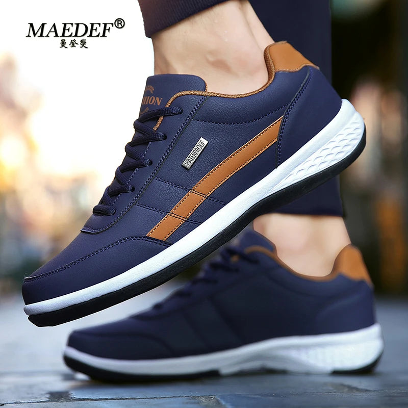 MAEDEF Shoes for Men Leather Sneaker Waterproof Casual Comfortable Men's Sneaker -SHPD100