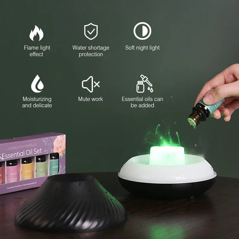 KINSCOTER Volcanic Aroma Diffuser Essential Oil Lamp 130ml USB Portable Air Humidifier -DHPD104