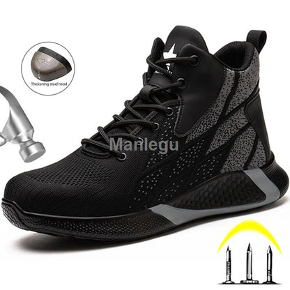 Work Boots Steel Toe Safety Shoes Men Women Work Shoes Sneakers Lightweight  Anti-Puncture Safety Shoes -SHPD121