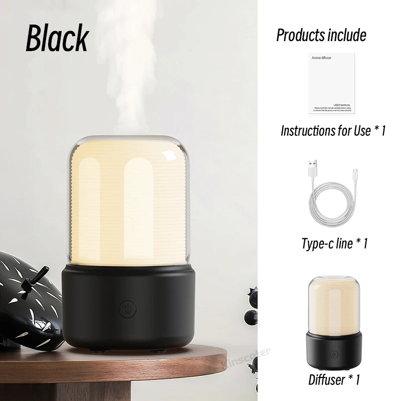 KINSCOTER Portable Mini Aroma Diffuser USB Air Humidifier Essential Oil Night Light Cold Mist Maker Sprayer -DHPD110