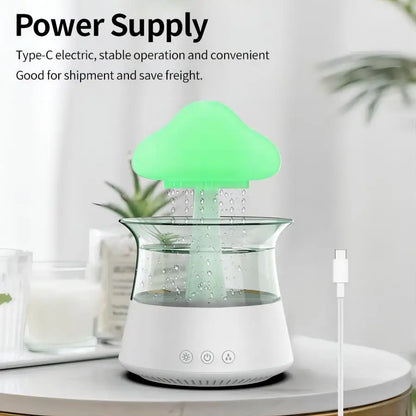 Relax Cloud Rain Diffuser Humidifier Raindrop Aromatherapy Machine Ultrasonic Atomization Humidification -DHPD114