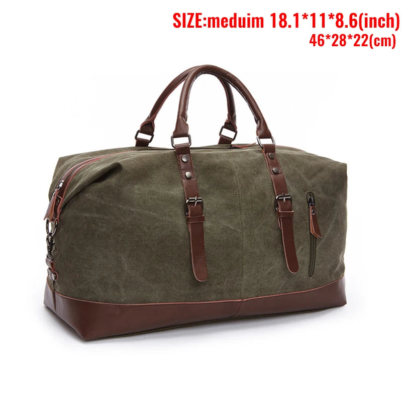 MARKROYAL Canvas Leather Men Travel Bags -BPD101