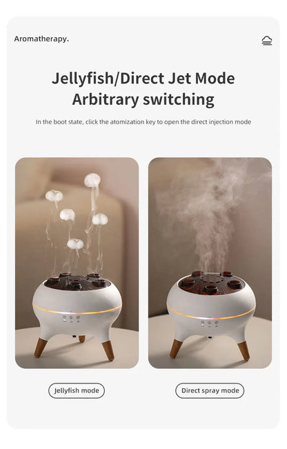 Dynamic Jellyfish Air Humidifier 250ml Essential Oil Diffuser Remote Control Bedroom Humidifier -BKPD120