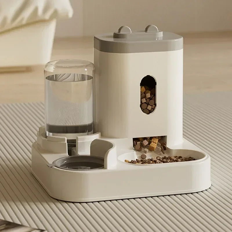 Automatic Feeder Cat Dog Food Bowl With Water Fountain Pet Large Capacity -BKPD107