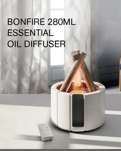 KINSCOTER Simulated Flame Aroma Diffuser Bonfire Air Humidifier Ultrasonic Cool Diffusor -DHPD112