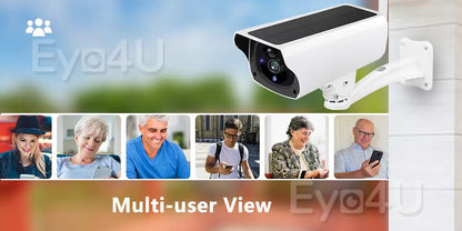 Wireless Solar Bullet Camera WiFi 1080P Outdoor Battery  CCTV Surveillance Camera -ZKPD108