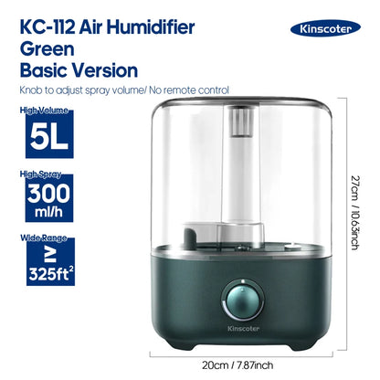 KINSCOTER 3L Air Humidifier Professional Large Capacity Home Humidifier Plant Mist Aroma Diffuser -DHPD100