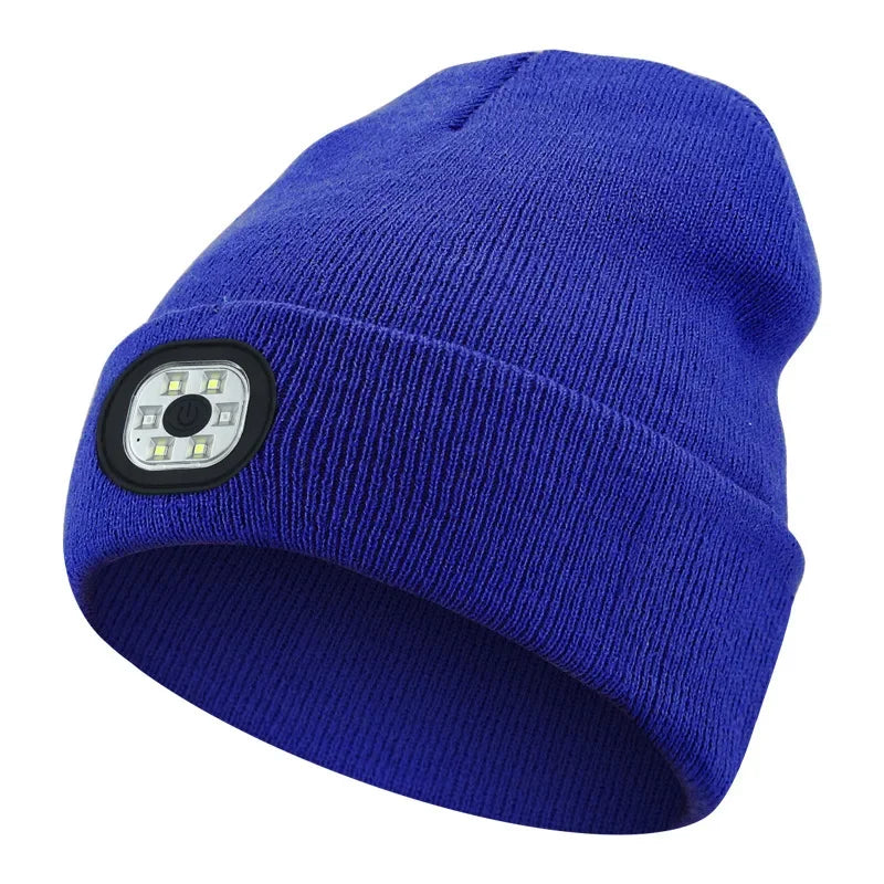 LED Beanie Hat with Light | Unisex Warm Winter Cap - USA - FREE shipping  -ZKPD100