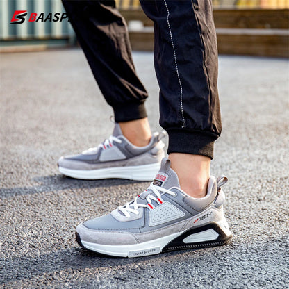 Baasploa 2022 New Men Leather Sneaker Waterproof Walking Shoes  Fashion Casual Shoes Non-Slip -BSPD114