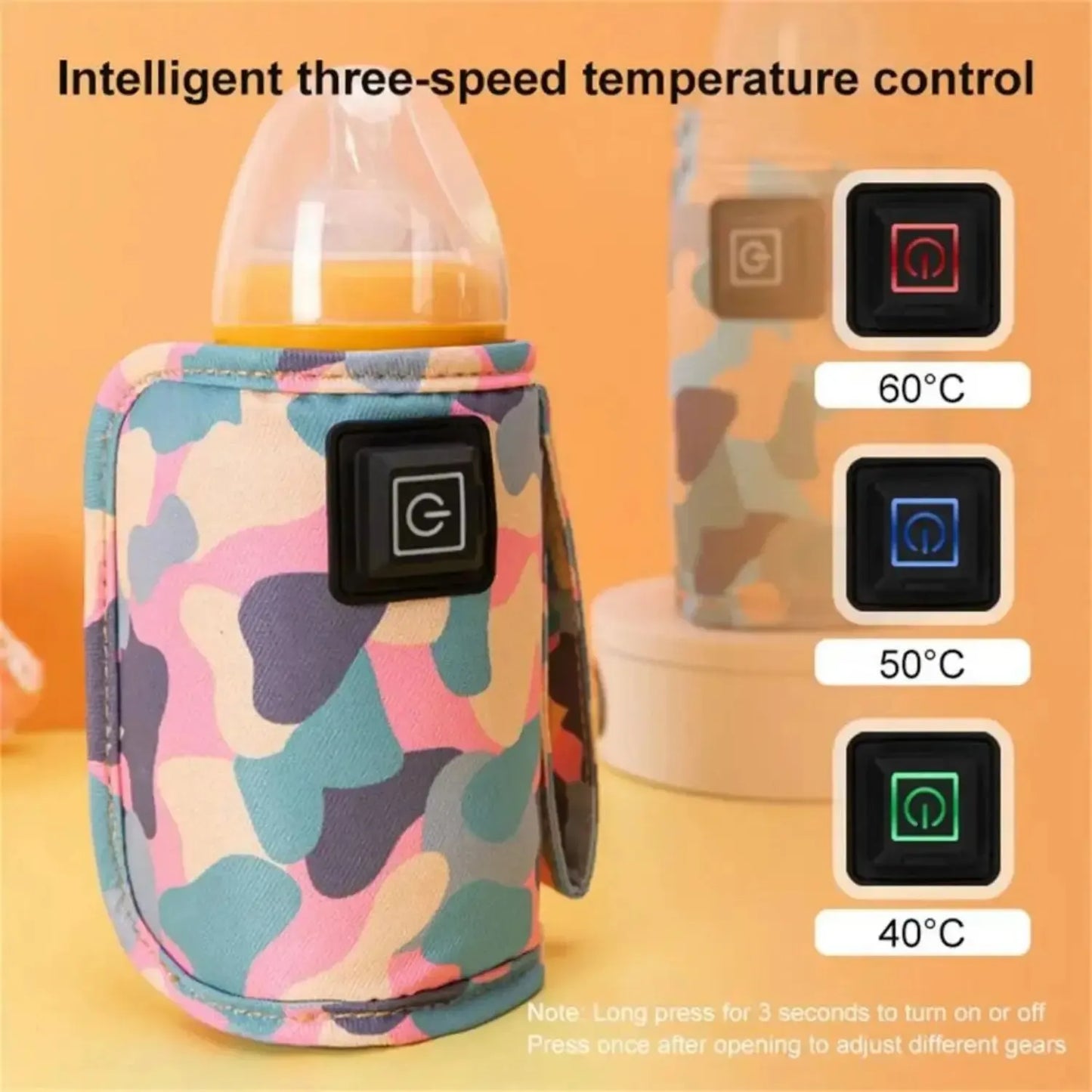 USB Milk Water Warmer Bottle Heater Travel Stroller Insulated Bag Baby Nursing -BKPD117