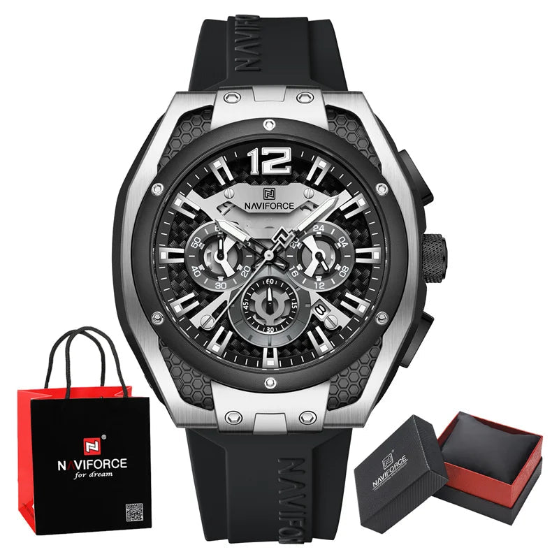 NAVIFORCE Fashion Men's Watch 2025 New Multifunctional Quartz Sports Wristwatch -WPD107