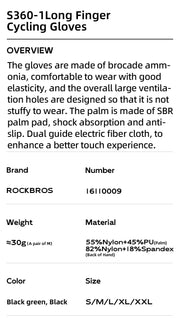 Full Finger Cycling Gloves – Breathable, Washable, Lightweight