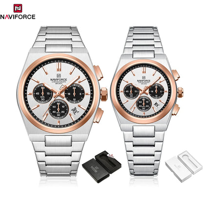 NAVIFORCE Couple Watch Set Casual Fashion Women Men Quartz Watches -WPD101