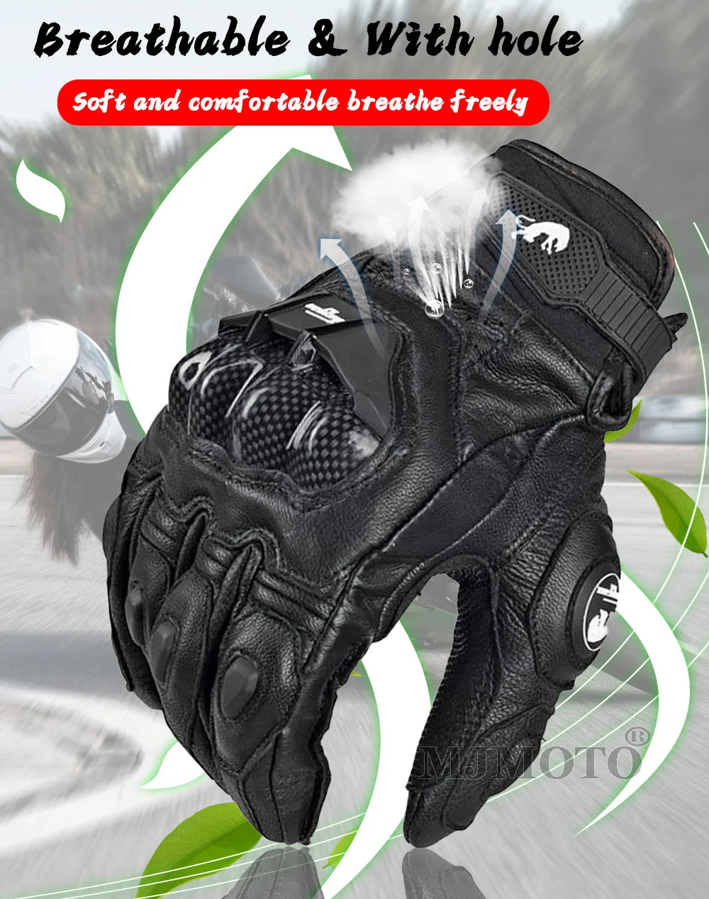 Furygan AFS-6 Motorcycle Leather Gloves Carbon Fiber Protective Gloves Men -GPD102