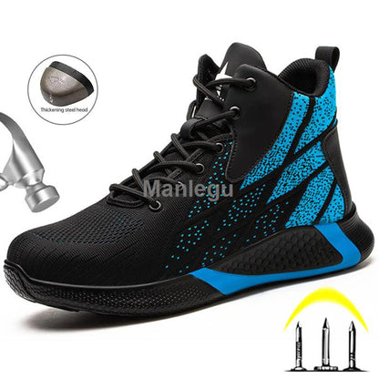 Work Boots Steel Toe Safety Shoes Men Women Work Shoes Sneakers Lightweight  Anti-Puncture Safety Shoes -SHPD121