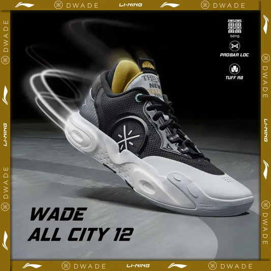 Li-Ning Men Wade ALL CITY 12 Professional Basketball Shoes BOOM Cushion Stable Support Wearable Sneakers Sport Shoes -BSPD117