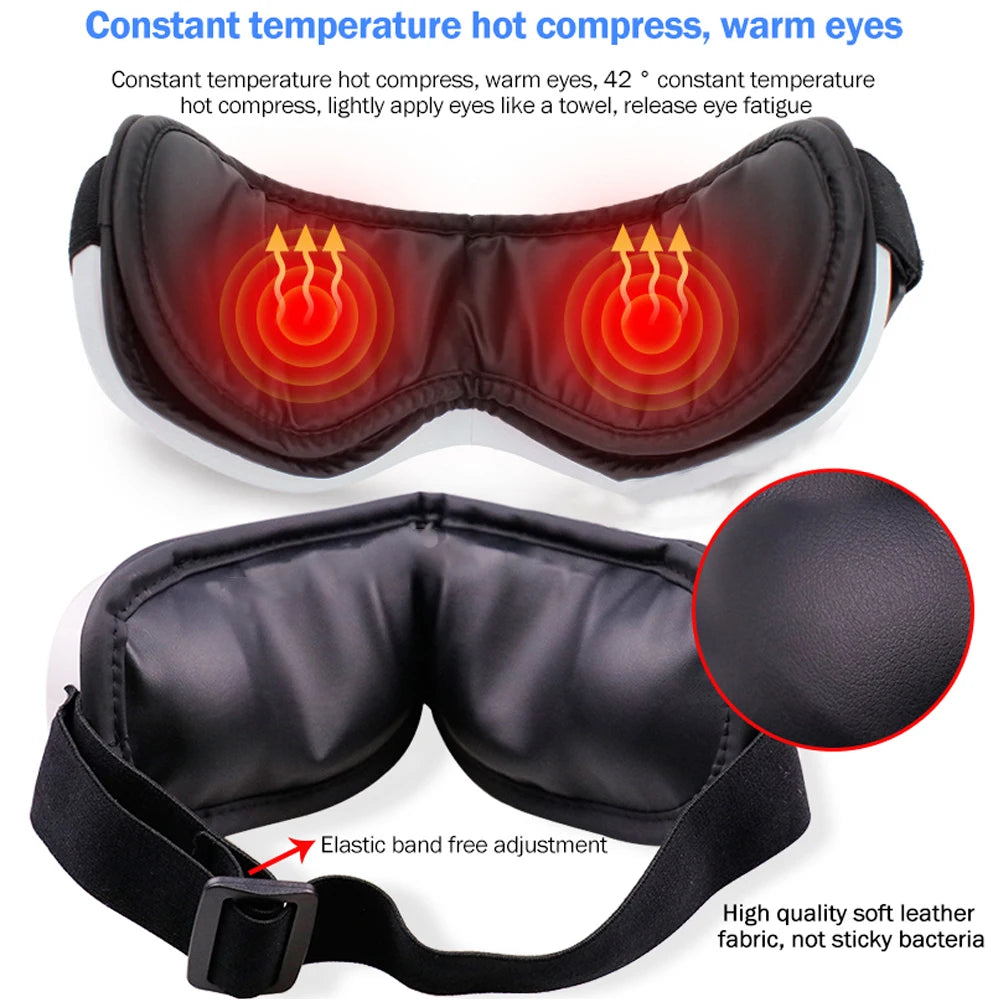 6D Smart Eye Massager Vibration Hot Airbag Compress Eye Care Instrument -BKPD104