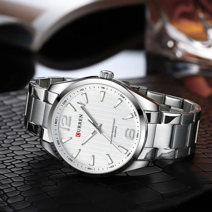 CURREN Fashion Brand Men's Watches with Luminous Hands Classy Business Stainless Steel Band Wristwatches for Male -WPD141