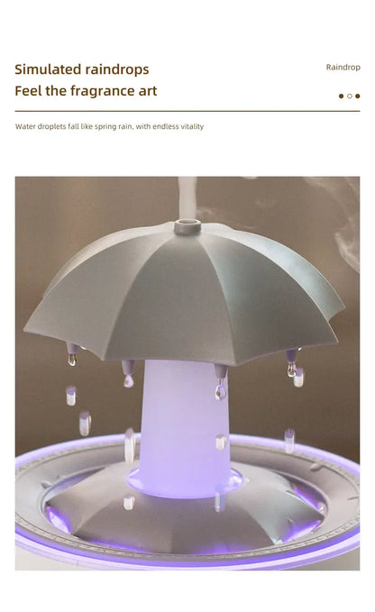 Creative Umbrella Water Drop Air Humidifier with Colourful Light Raindrop Aroma -BKPD122