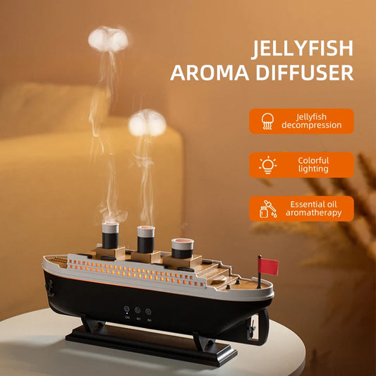 Luxury Ocean Liner Electric Aroma Air Humidifier Cruise Ship Model Aromatherapy Diffuser for Home -BKPD123