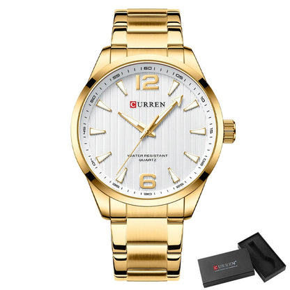 CURREN Fashion Brand Men's Watches with Luminous Hands Classy Business Stainless Steel Band Wristwatches for Male -WPD141