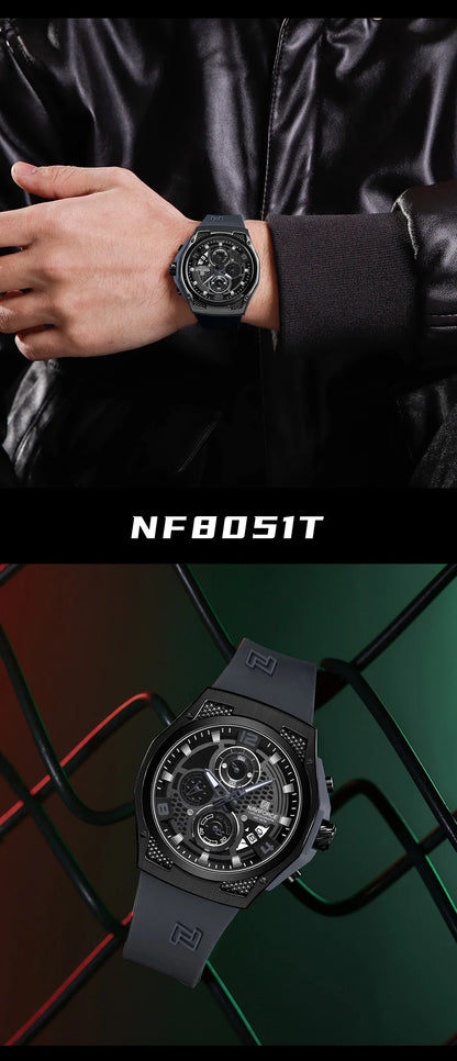 NAVIFORCE 2024 Larger Dial Men Military Watches Male High-end Quartz -WPD121