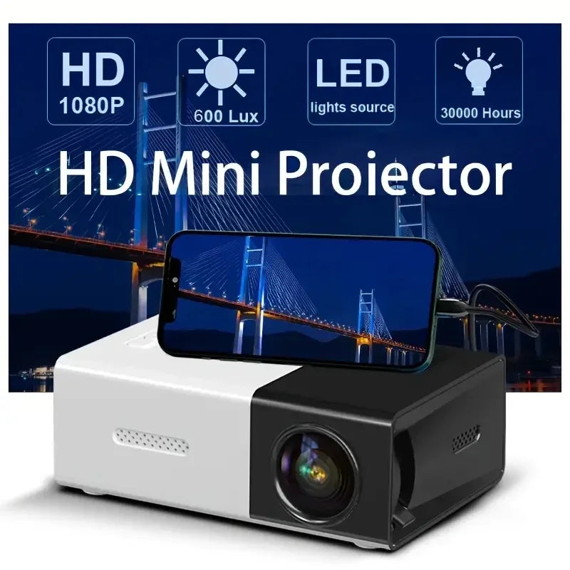 YG300 Mini LED Projector Yg300 Upgraded Version 1000 Lumen HDMI -ZKPD102