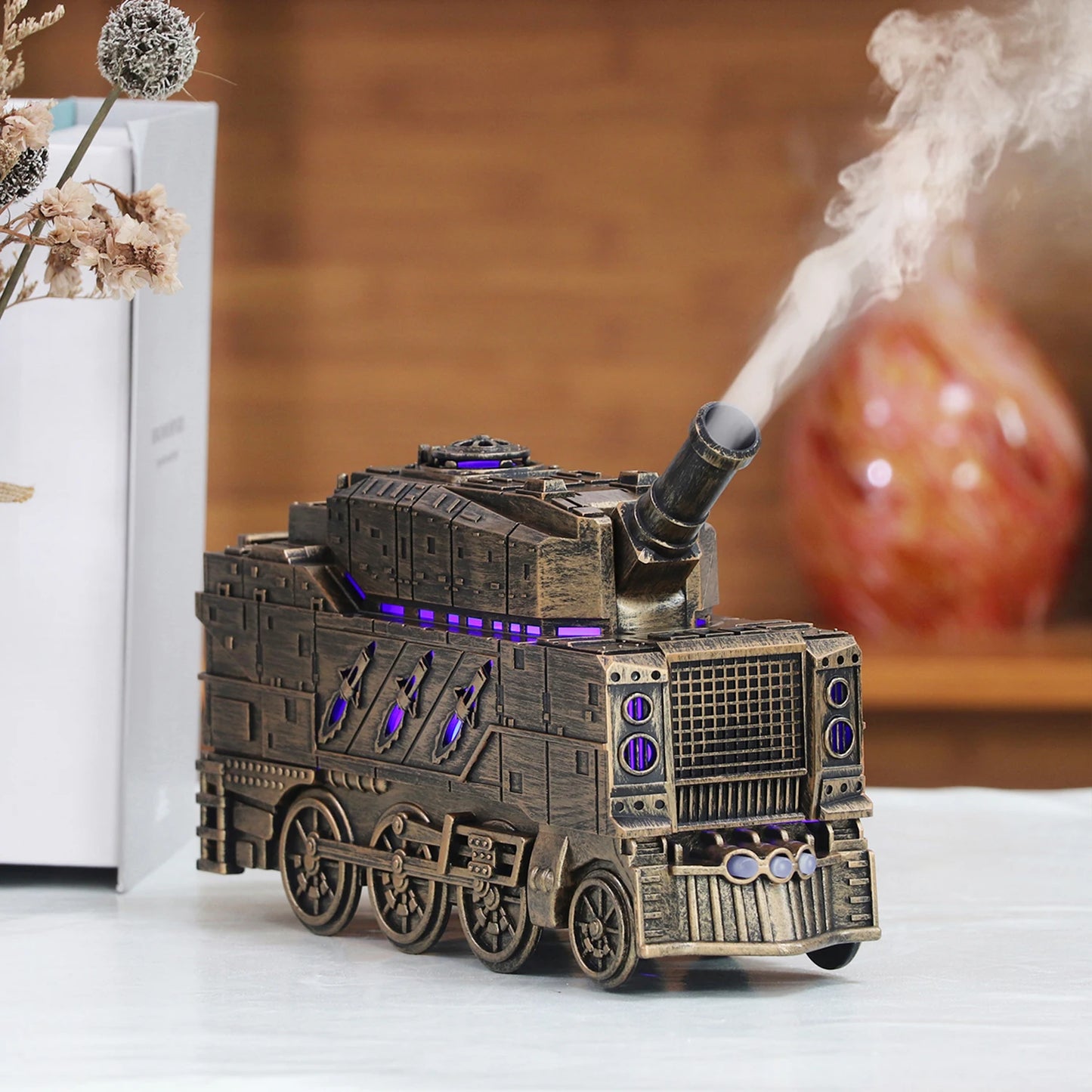 Train Cannon Ultrasonic Air Humidifier Jellyfish Spray Essential Oils Aroma Diffuser -DHPD111