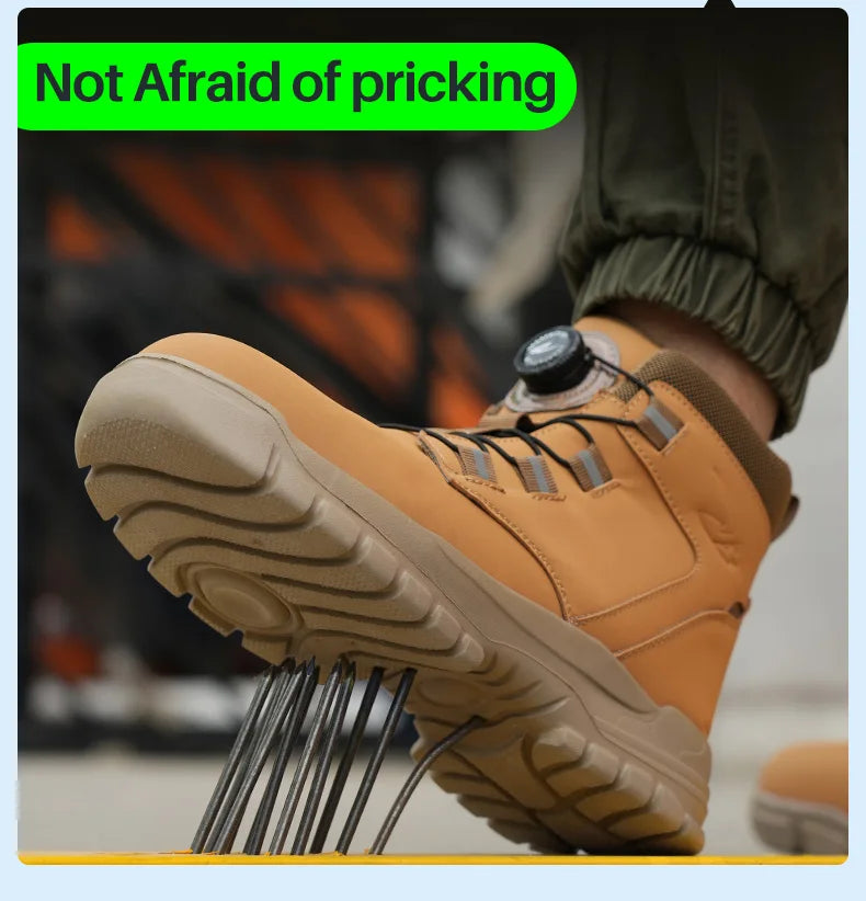 Waterproof Safety Boots Men Indestructible Steel Toe Work Boots Anti-smash Stab-resistant Safety Shoes -SHPD118