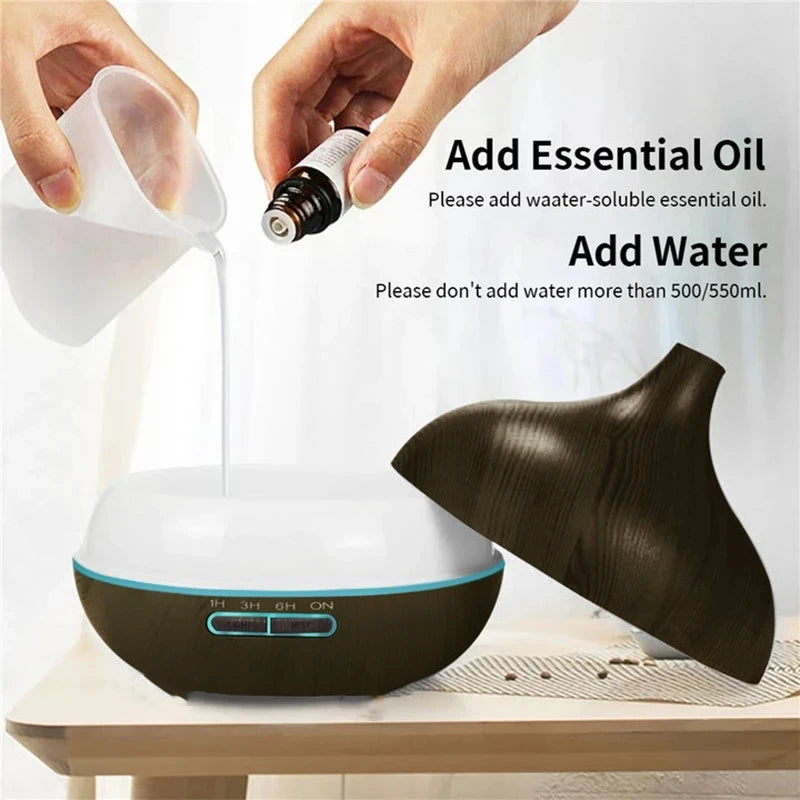 550ml Wood Colour USB Aroma Diffuser, Essential Oil Diffuser -DHPD108