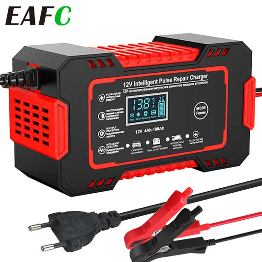 Car Battery Charger 12V 6A Pulse Repair LCD Display Smart Fast Charge -BKPD108