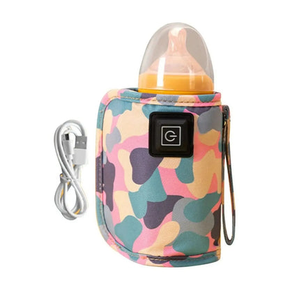 USB Milk Water Warmer Bottle Heater Travel Stroller Insulated Bag Baby Nursing -BKPD117