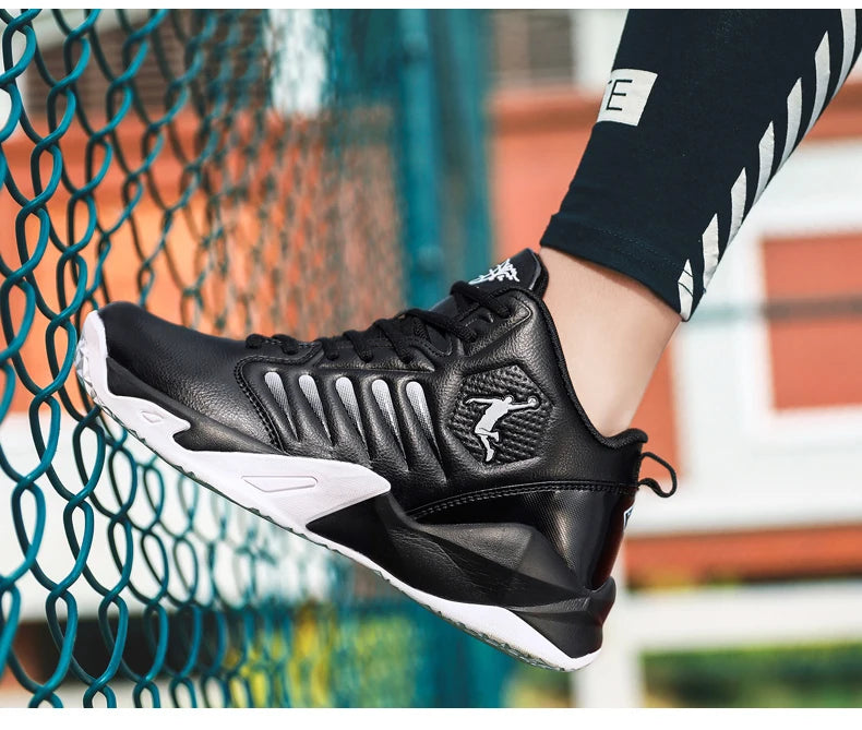 Brand Leather Men Sneakers Comfortable Basketball Non-Slip Lightweight Shoes -SHPD115