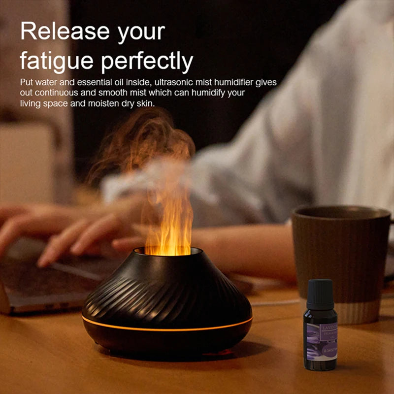 KINSCOTER Volcanic Aroma Diffuser Essential Oil Lamp 130ml USB Portable Air Humidifier -DHPD104