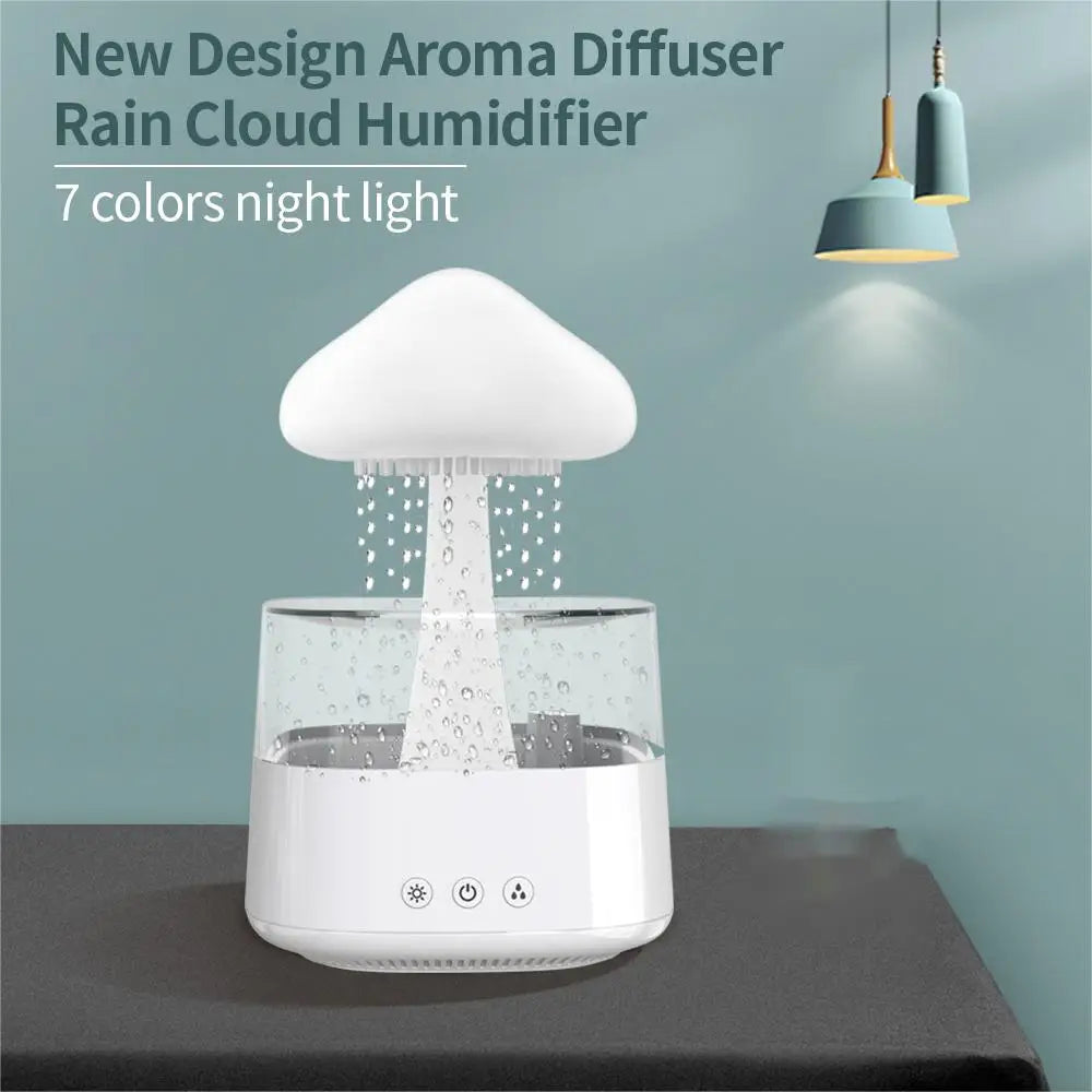 Relax Cloud Rain Diffuser Humidifier Raindrop Aromatherapy Machine Ultrasonic Atomization Humidification -DHPD114