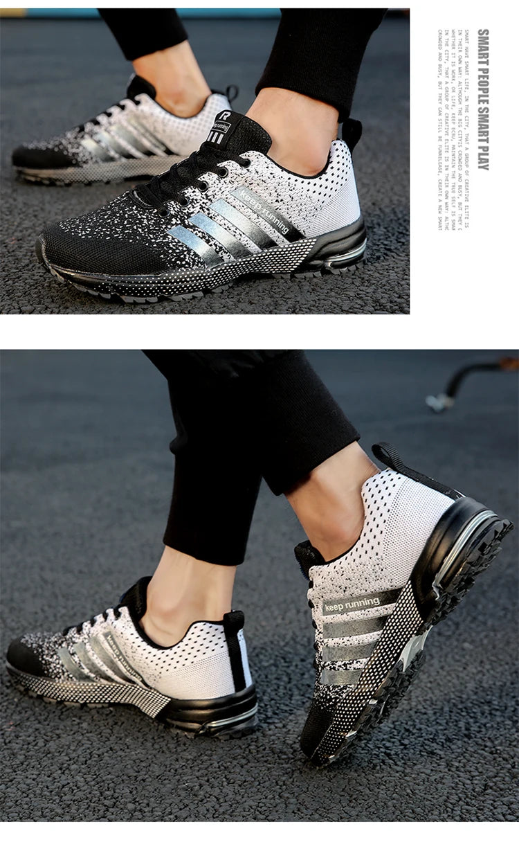 Men's and women's flats fashion casual sneakers couple walking shoes plus size breathable -SHPD113