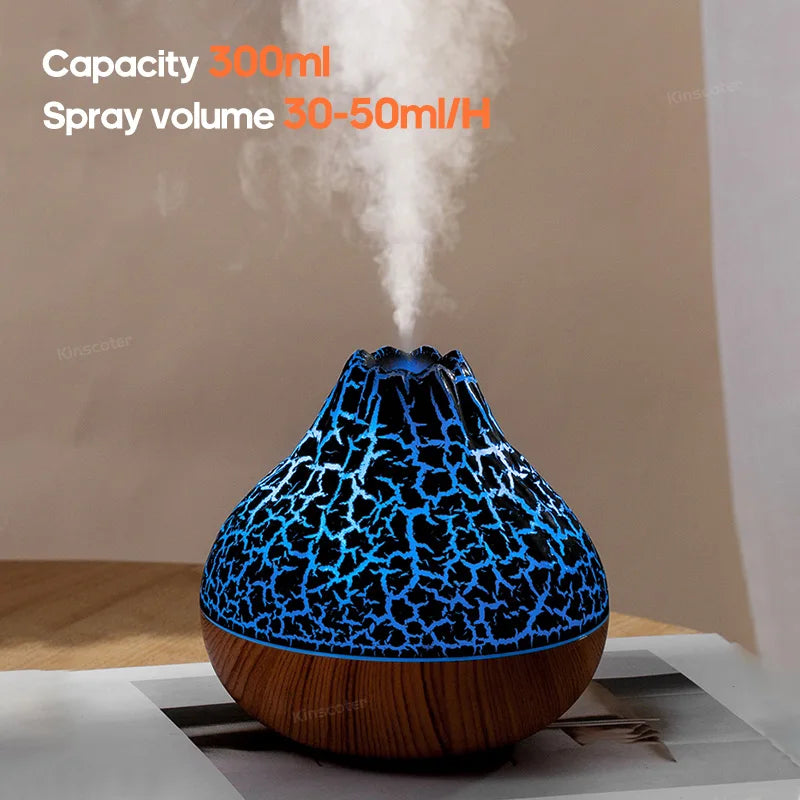 300ml Volcano Air Humidifier Desktop Electric USB Humidificadore Water Mist Diffuser -DHPD101