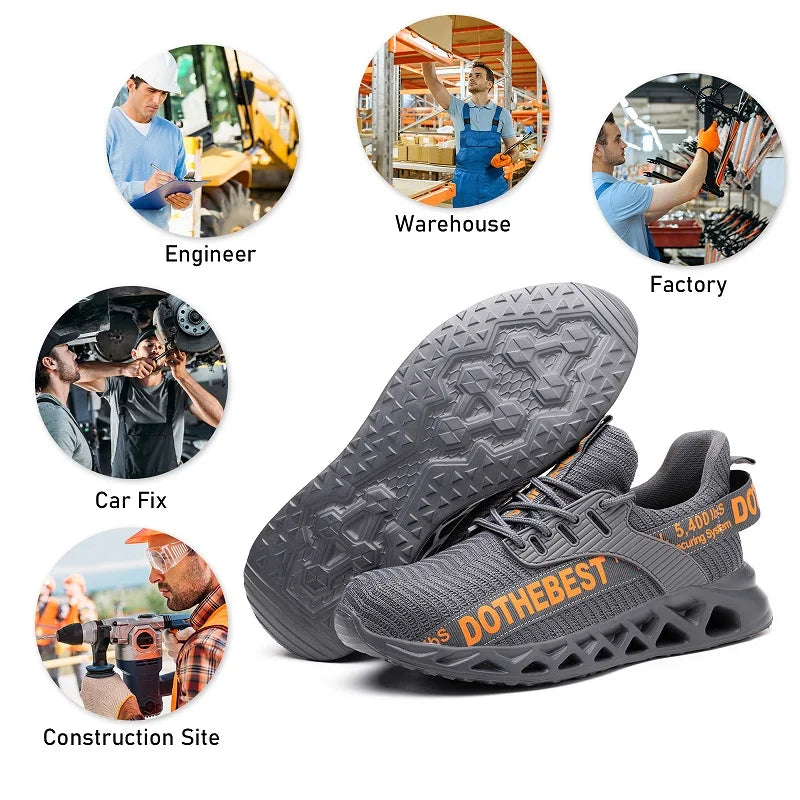 Steel Toe Safety Shoes for Men Women Lightweight Work Sneakers Puncture Proof Work Shoes -SHPD119