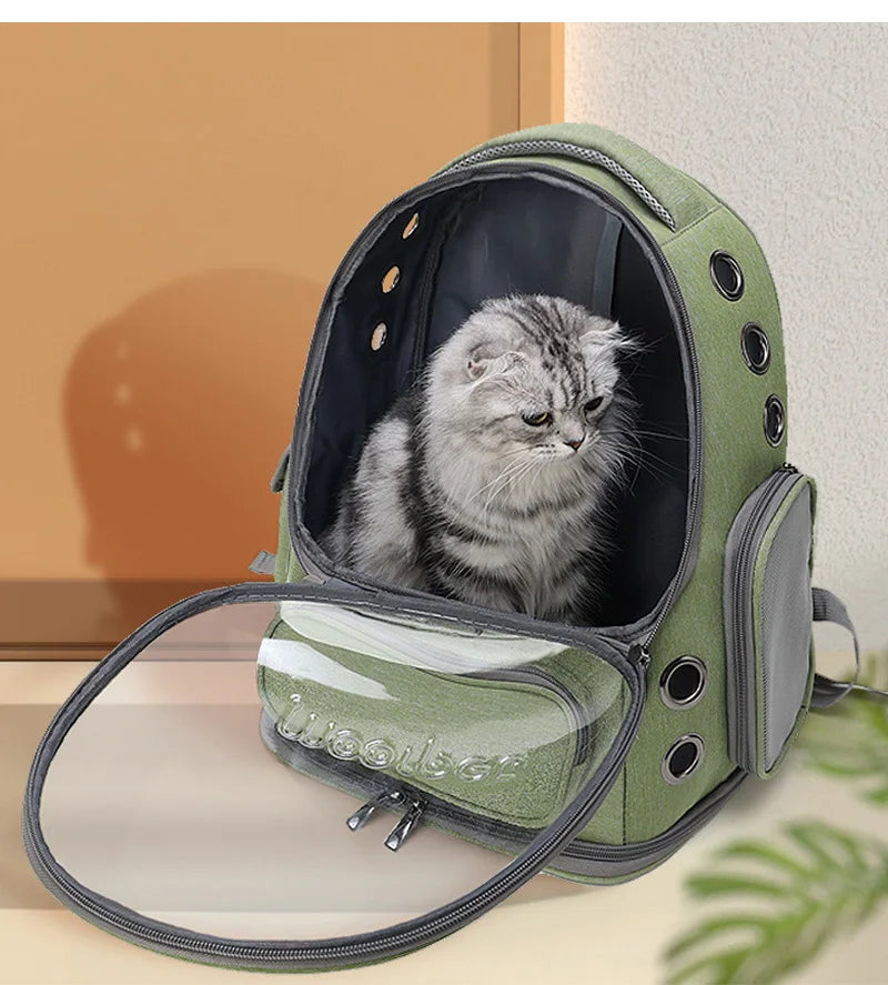 Transparent Pet Cat Carrier Bag Outdoor Travel Backpack for Cats Small Dogs Breathable -BKPD102