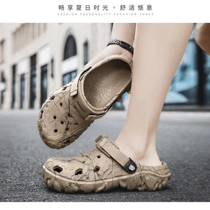 Flat Sandals Men Shoes 2024 Slippers Men Garden Platform Sandals Man Summer Sandals -SHPD110