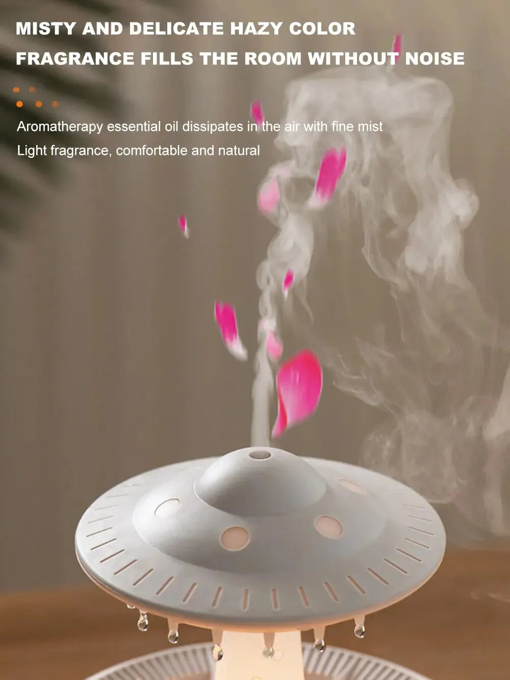 Aierwill ufo Air Humidifier Ultrasonic Aromatherapy Diffusers Mist Maker Fragrance Essential Oil Aroma Diffusor -BKPD124