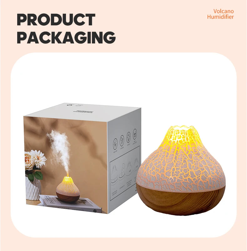 300ml Volcano Air Humidifier Desktop Electric USB Humidificadore Water Mist Diffuser -DHPD101