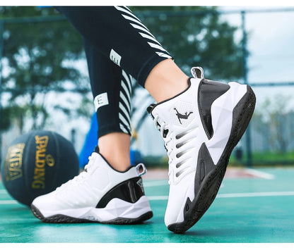 Brand Leather Men Sneakers Comfortable Basketball Non-Slip Lightweight Shoes -SHPD115