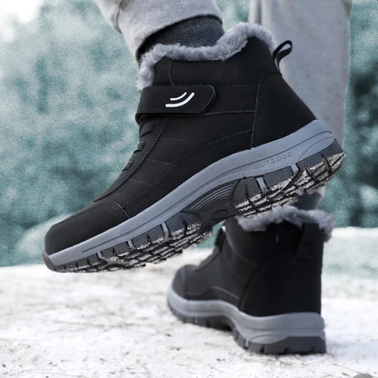 Snow Boots for Men Casual Winter Shoes Platform Non-slip Warm Fur Ankle Boots -SHPD108