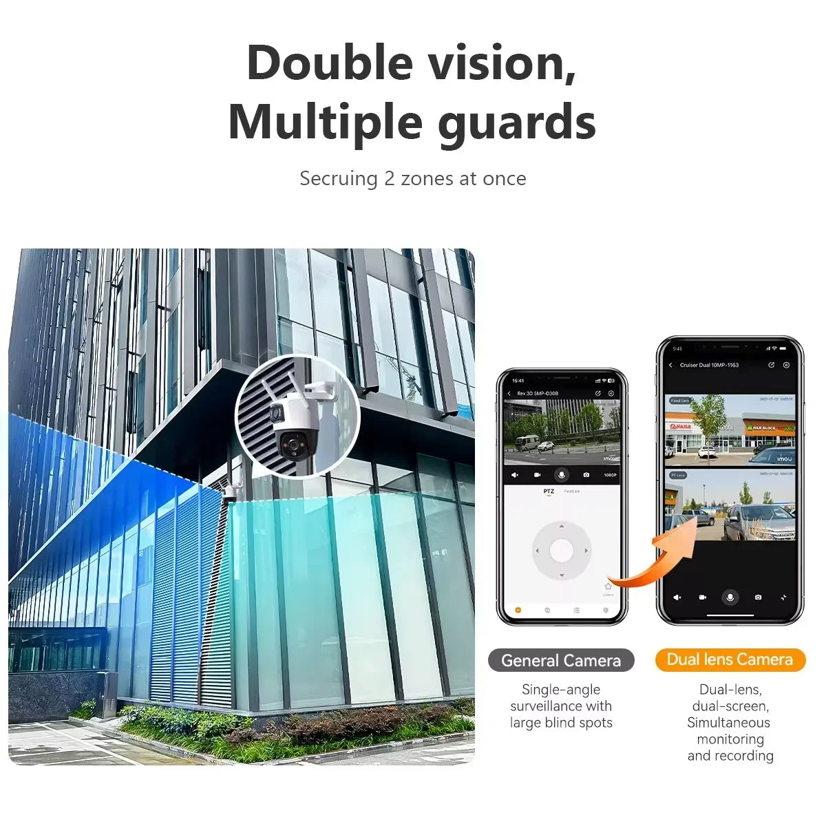 IMOU Cruiser Dual Lens 8MP Outdoor Camera Full-Color Night Vision Home Security -BKPD114