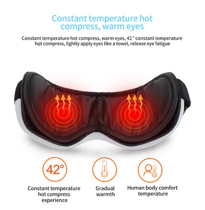 6D Smart Eye Massager Vibration Hot Airbag Compress Eye Care Instrument -BKPD104