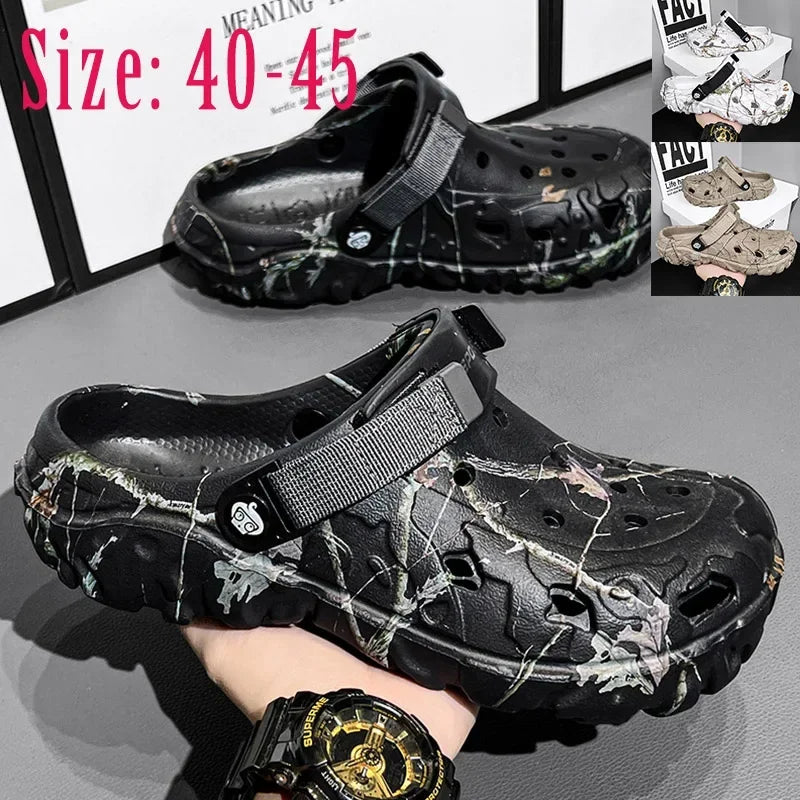 Flat Sandals Men Shoes 2024 Slippers Men Garden Platform Sandals Man Summer Sandals -SHPD110