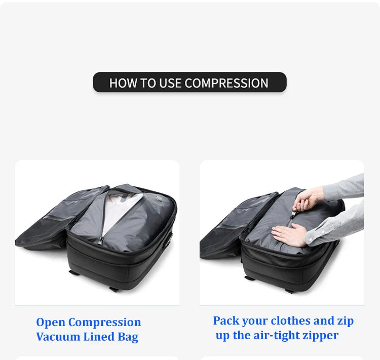 Travel Men 17 inch Laptop Backpack vacuum compression Backpack -ZKPD111