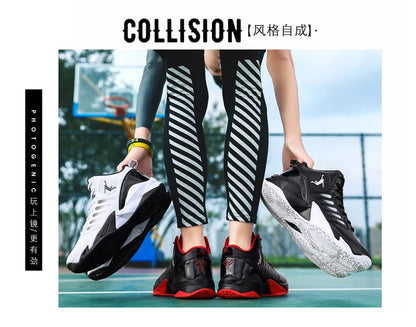 Brand Leather Men Sneakers Comfortable Basketball Non-Slip Lightweight Shoes -SHPD115