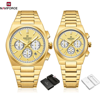 NAVIFORCE Couple Watch Set Casual Fashion Women Men Quartz Watches -WPD101